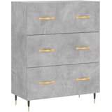  Visoka komoda siva betona 69 5x34x180 cm od konstruiranog drva | shoptok.hr