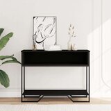  Konzolni stol crni 100 x 35 x 74 5 cm od konstruiranog drva | shoptok.hr