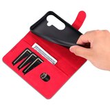 SUNSKY Eleganten ovitek etui iz umetnega usnja za Samsung S26, Rdeč | Shoptok.si