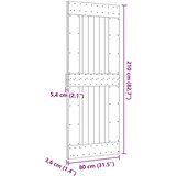  Vrata NARVIK Prirodna 80 x 210 cm Čvrsta borovina - Prirodna 80 x 210 cm Gladak dizajn | shoptok.hr