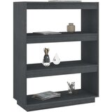 vidaXL Ormarić za knjige / sobna pregrada sivi 80x35x103 cm borovina | shoptok.hr