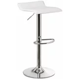 Casa Selección Beli barski stoli v kompletu z nastavljivo višino 2 ks iz umetnega usnja (višina sedeža 63 cm) –