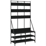  Stalak za odjeću sa spremištem za cipele crni 100 x 40 x 184 cm | shoptok.hr