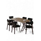 Hanah home trpezarijski set, 7 dijelova, crni Slike