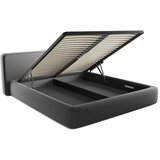 Makamii Sivi tapecirani bračni krevet s prostorom za odlaganje s podnicom 180x200 cm Kiana – | shoptok.hr
