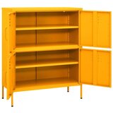 vidaXL Omara za shranjevanje gorčično rumena 80x35x101,5 cm jeklo | Shoptok.si