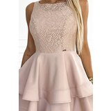 Numoco Double flared dress with a lace top | Shoptok.si