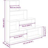  Ormar za knjige staro drvo 157x24x160 cm konstruirano drvo | shoptok.hr