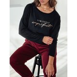 DStreet Bluzka damska oversize VIVILINES z nadrukiem czarna | Shoptok.si