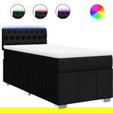 Maison Chic Box spring postelja - Vzmetna postelja z vzmetnico črna 100x200 cm blago SL18086, (21883375) | Shoptok.si