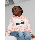 Puma Light Pink Girly Patterned Hoodie ESS - Girls