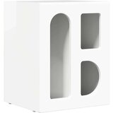  Nočna omarica Visok sijaj bela 40 x 35 x 50 cm Konstruiran les, (5000107171) | Shoptok.si