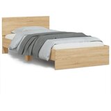 vidaXL Posteljni okvir z vzglavjem sonoma hrast 100x200 cm inž. les Cene