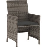  3-dijelni bistro set od poliratana s jastucima sivi | shoptok.hr