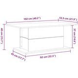  Kava Stol Crni hrast 102 x 55,5 x 40 cm Konstruirano drvo | shoptok.hr