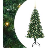 vidaXL Kotično umetno božično drevo Zelena 150 cm PVC in kovina | Shoptok.si