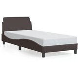  The Living Store Posteljni okvir z vzglavjem temno rjav 80x200 cm blago - Posteljni Okvir, (21455261) | Shoptok.si