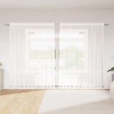 vidaXL Čipkasta zavjesa sa zavjesama Bijelo 300 x 245 cm Poliester | shoptok.hr