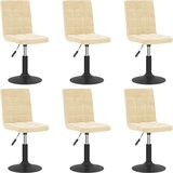 vidaXL Okretne blagovaonske stolice 6 kom krem baršunaste - Krema 6 | shoptok.hr