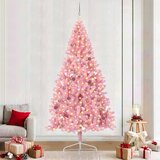 vidaXL Umjetna preddekorirana božićna jelka Roza 240 cm PVC | Shoptok.si