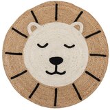 Flair Rugs Otroška preproga iz jute v naravni barvi 100x100 cm Leo Lion – Cene