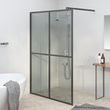Pregrada za tuš 140 x 195 cm od tamnog kaljenog stakla | Shoptok.si