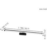 Eglo Crna LED zidna lampa PANDELLA 1 – | shoptok.hr