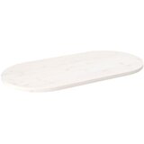  Ploča za stol bijela 90x45x2,5 cm od masivne borovine ovalna | shoptok.hr