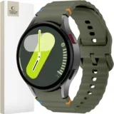 silikonski ovitek za samsung galaxy watch 4/5/6/7/FE army green, (21974540)
