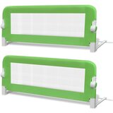 vidaXL Posteljno varovalo za otroke 2 kosa zeleno 102x42 cm, (21231692) | Shoptok.si