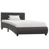  Okvir za krevet od umjetne kože s LED svjetlom sivi 90 x 200 cm | shoptok.hr