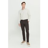 Altinyildiz classics Men's Brown Slim Fit Slim Fit Dobby Flexible Casual Trousers | Shoptok.si