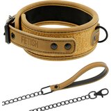 Fetish Submissive Origin Collar with Leash Vegan Leather Cijene