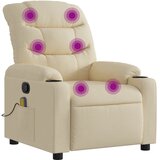 Maison Chic masažni naslanjač - Relax naslanjač krem blago, (22134249) | Shoptok.si