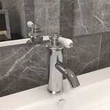 vidaXL Kopalniška armatura za umivalnik srebrna 130x180 mm Cene
