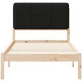  Krevetni okvir s tapiciranim uzglavljem Crna 90 x 200 cm | shoptok.hr
