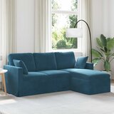 SOFA Plava 198 x 134 x 80 cm Baršun Cijene
