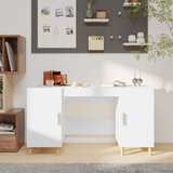  Radni stol bijeli 140 x 50 x 75 cm od konstruiranog drva | shoptok.hr