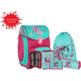 Spirit Spirit: Konj pink-plava školska torba sa LED svijetlom i dodacima 5kom | shoptok.hr