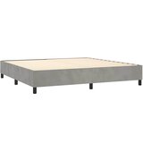 Krevet s oprugama i madracem svjetlosivi 200x200 cm baršunasti | shoptok.hr