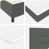 Box Spring Krevet s Madracem i Klupom Tamno Siva 200x200 cm Tkanina | shoptok.hr