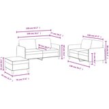 3-dijelni set sofa krem baršunasti | shoptok.hr