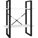 Maison Chic Knjižna omara - Knjižni regal 2-nadstropna bela 60x30x70 cm iverna plošča, (21725455) Cene