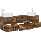  Set namještaja za kupaonicu 3 kom. Dimljeni hrast Smeđa 49,5 x 44,5 x 65,5 cm | shoptok.hr