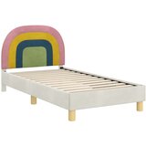  Krevet za djecu s uzglavljem Krema 80 x 160 cm Baršun | shoptok.hr