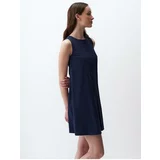 Jimmy Key Navy Blue Sleeveless Basic Mini Dress