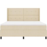Krevet s opruga kutije s jastukom Krema 200 x 180 cm tkanina | Eponuda.com