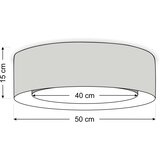  plafonsko svetlo puro 2xE27/40W/230V prečnik 50 cm belo | Eponuda.com