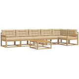  Set vanjskih sofa 7 pcs Bijela i bež 79 x 79 x 37 cm Poliester | Eponuda.ba