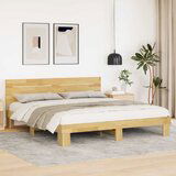 vidaXL Okvir kreveta uzglavljem bez madraca 180x200 cm puno drvo hrast Cijene